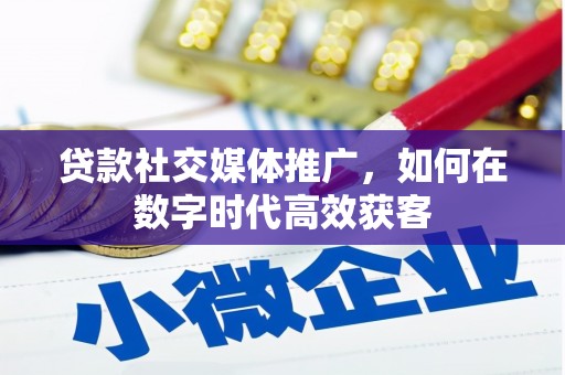 安乐贷款社交媒体推广，如何在数字时代高效获客