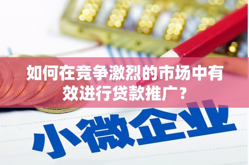 安乐如何在竞争激烈的市场中有效进行贷款推广？