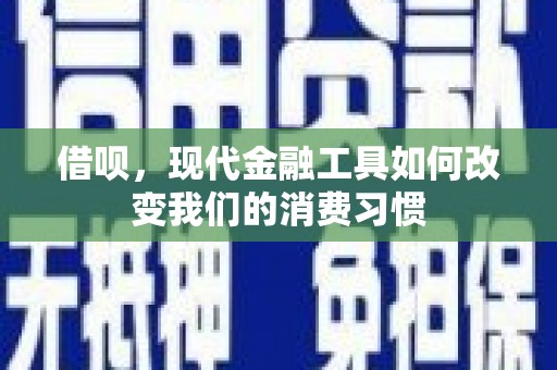 安乐借呗，现代金融工具如何改变我们的消费习惯