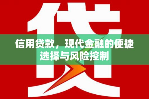 安乐信用贷款，现代金融的便捷选择与风险控制