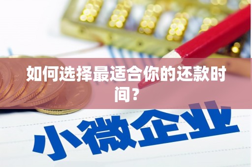 安乐如何选择最适合你的还款时间？