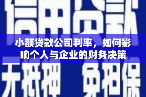 安乐小额贷款公司利率，如何影响个人与企业的财务决策