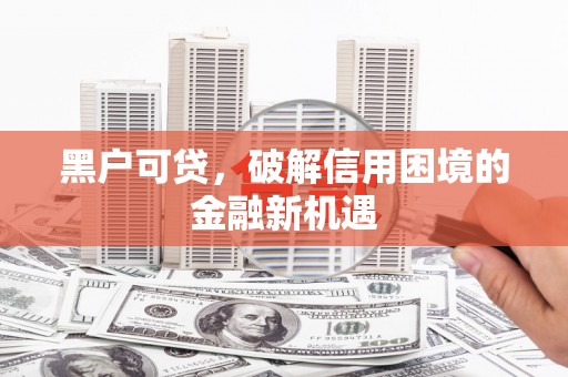安乐黑户可贷，破解信用困境的金融新机遇