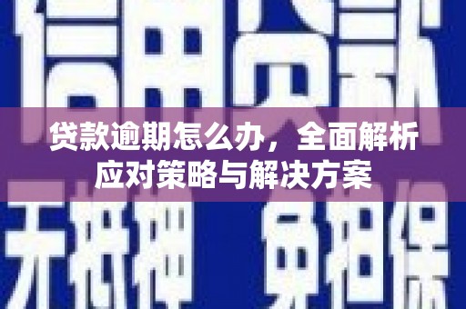 安乐贷款逾期怎么办，全面解析应对策略与解决方案