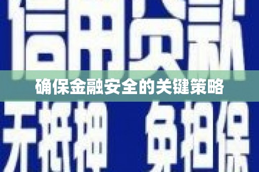 安乐确保金融安全的关键策略