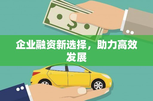 安乐企业融资新选择，助力高效发展